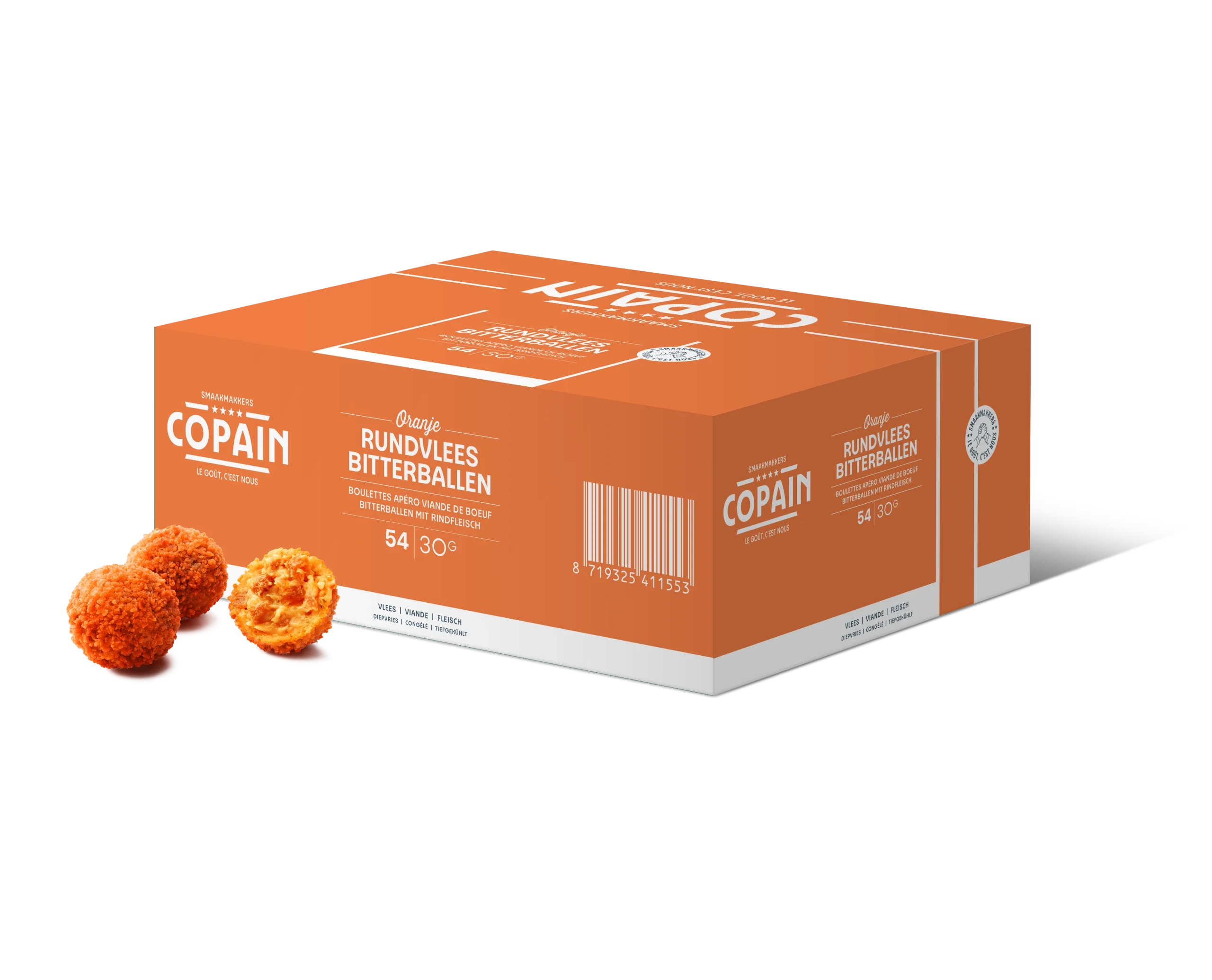 Coppain Oranje Rundvlees Bitterbal 54x30