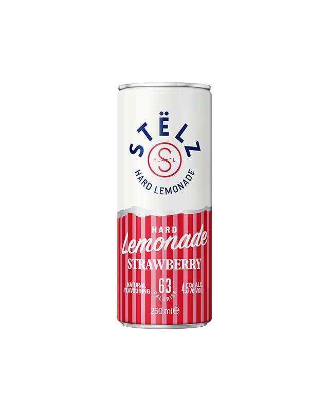 Stëlz Lemonade Strawberry 12x25cl – Aardbei drank met 4,5% alcohol