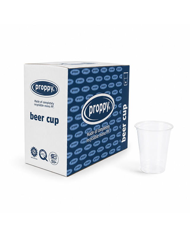 Proppy Bierglas Plastic PP 25 ml 250cc – 1000 Stuks