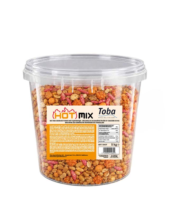 Toba Hot Mix borrelmix – 5 kg emmer