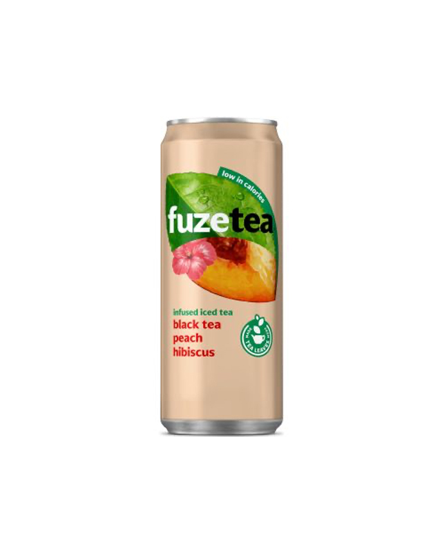 Fuze Tea Peach Hibiscus – 24 blikjes van 33 cl